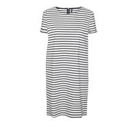 VERO MODA Damen VMABBY SS Short Zip Dress JRS NOOS Kleid, Snow White/Stripes:Navy Blazer, 36