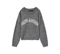 Vero Moda Regular Fit Strickpullover mit Viskose-Anteil Modell 'AMOREMIO' in Mittelgrau Melange, Größe S
