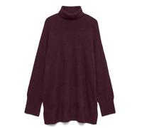 VERO MODA Relaxed Fit Rollkragenpullover mit Woll-Anteil Modell 'AQUARIUS' in Bordeaux, Größe S