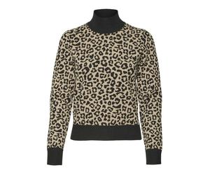 VERO MODA - VMARIA ART LS HIGH-NECK PULLOVER GA Black - Gr. - XS