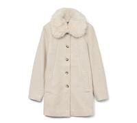 Langjacke VERO MODA "VMAUTUMN COZY JACKET GA BOO", Damen, Gr. S, oatmeal detail:melange, Web, Obermaterial: 100% Polyester, meliert, unifarben, regular fit, Jacken Langjacke (24349540-S) oatmeal detai