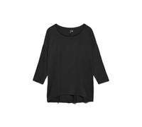 3/4-Arm-Shirt VERO MODA "VMAVA 3/4 TOP JRS GA NOOS", Damen, Gr. L (40), schwarz, Jersey, Obermaterial: 95% Lyocell, 5% Elasthan, unifarben, modisch, hüftlang, Rundhals, 3/4-Ärmel, Shirts (60735654-L)