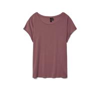 T-Shirt VERO MODA "VMAVA PLAIN SS TOP JRS NOOS", Damen, Gr. M, bunt (rose braun), Jersey, Obermaterial: 95% Lyocell (TENCEL™), 5% Elasthan, unifarben, regular fit normal, Rundhals, Shirts T-Shirt, Mat