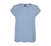Vero Moda "VMAVA PLAIN SS TOP STRIPE GA JRS NOOS" Materialmix, regular fit (61937523-M) daphne stripes:pristine