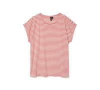VERO MODA - VMAVA SS TOP STRIPE JRS NOOS Coral Paradise - Gr. - M