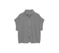 VERO MODA - VMBANG RIB SL HIGHNECK ZIPPER VEST NOOS Medium Grey Melange - Gr. - M