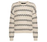 Vero Moda Bella Pullover L Birch / Stripes Black