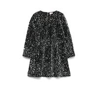 VERO MODA - VMBELLA LS SEQUIN DRESS JRS GIRL Black - Gr. - 146