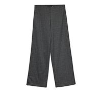 Schlupfhose VERO MODA "VMBERLIN MY MW WIDE PRINT PANT NOOS", Damen, Gr. L (40), Länge 30, schwarz (schwarz detail:salt and pepper), Web, Obermaterial: 95% Polyester, 5% Elasthan, loose fit normal, Hos