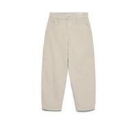 Cordhose VERO MODA "VMBILLIE HR BARREL ANK CORD PANTS NOOS", Damen, Gr. 28, Länge 32, beige (oatmeal), Cord, Obermaterial: 98% Baumwolle, 2% Elasthan, unifarben, lang, Hosen Cordhose, Baumwollmischung