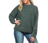 VERO MODA Damen VMBOOM LS O-Neck Pullover GA NOOS Strickpullover, Balsam Green/Detail:Melange, L