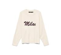VERO MODA Vmboom Ls O-Neck Text Pullover Noos