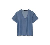VERO MODA - VMBREE SS V-NECK TENCEL TOP Medium Blue Denim - Gr. - S