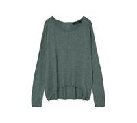 Rundhalspullover VERO MODA "VMBREEZE AURA LS ZIPPER BLOUSE NOOS", Damen, Gr. XS, grün (balsam grün), Strick, Obermaterial: 52% Viskose, 28% Polyester, 20% Nylon, unifarben, modisch, regular fit normal