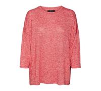 VERO MODA Damen VMBRIANNA 3/4 Boo REP Pullover, Fiery Red/Detail:W. PINK AH BO Melange, L