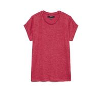 Kurzarmpullover VERO MODA "VMBRIANNA SS O-NECK PULLOVER BOO REP", Damen, Gr. M, jazzy detail:with coral paradise melange, Feinstrick, Obermaterial: 58% Viskose, 38% Polyester, 4% Elasthan, meliert, un