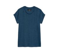 Vero Moda "VMBRIANNA SS O-NECK PULLOVER BOO REP" mit überschnittenen Schultern mit Umschlagsaum (38057914-S) schwarz denim detail:with china blau melange