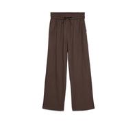 Schlupfhose VERO MODA "VMCAIA MW WIDE PANT WVN NOOS", Damen, Gr. XL, N-Gr, chocolate martini, Web, Obermaterial: 90% Baumwolle, 10% Leinen, unifarben, lang, Hosen Schlupfhose, Baumwollmischung, oversi