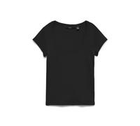 Kurzarmshirt VERO MODA "VMCHLOE CS SHORT U-NECK NOOS", Damen, Gr. S, schwarz, Jersey, Obermaterial: 95% Baumwolle, 5% Elasthan, unifarben, normal, tiefer Rundhals, Shirts, Baumwollmischung (47951107-S