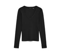 VERO MODA - VMCHLOE LS V-NECK TOP JRS GA Black - Gr. - S