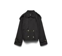 Kurzjacke VERO MODA "VMCHLOE SHORT TRENCHCOAT GA NOOS" Gr. L (40), schwarz (black) Damen Jacken (25199517-L) black