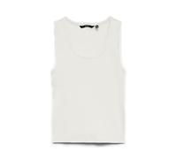 Tanktop VERO MODA "VMCHLOE SL SHORT TANK TOP NOOS", Damen, Gr. L, snow weiß, Jersey, Obermaterial: 95% Baumwolle, 5% Elasthan, unifarben, relaxed fit normal, tiefer Rundhals, Tops Tanktop, Baumwollmis