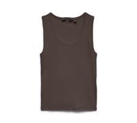 Tanktop VERO MODA "VMCHLOE SL SHORT TANK TOP NOOS", Damen, Gr. M, chocolate braun, Jersey, Obermaterial: 95% Baumwolle, 5% Elasthan, unifarben, relaxed fit normal, tiefer Rundhals, Tops Tanktop, Baumw