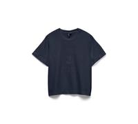 Kurzarmshirt VERO MODA "VMCIARA METTE SS TOP BOX JRS NOOS", Damen, Gr. S, navy blazer print:la piscine, Jersey, Obermaterial: 100% Baumwolle, bedruckt, normal, Rundhals, Shirts, Baumwolle (64446160-S)