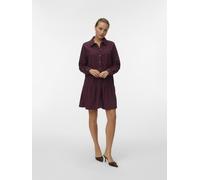 VERO MODA - VMCLEO SHORT SHIRT DRESS WVN GA winetasting - Gr. - L