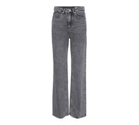 High-waist-Jeans VERO MODA CURVE "VMCTESSA HR WIDE J RA206 GA CUR NOOS", Damen, Gr. 50, Länge 32, blau (medium grau denim), Denim/Jeans, Obermaterial: 99% Baumwolle, 1% Elasthan, unifarben, oversize, 