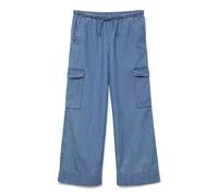 VERO MODA - VMDEMI MW WIDE CARGO PANT WVN GIRL NOOS Medium Blue Denim - Gr. - 146