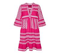 VERO MODA Damen Bluse Tunika VMDicthe mit 3/4-Ärmeln10225127 Pink Yarrow Ibiza Snow White S