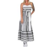 Vero Moda Dicthe Ancle ärmelloses Langes Kleid M Snow White / Aop Ibiza Black