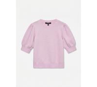 Rundhalspullover VERO MODA "VMDOFFY 2/4 O-NECK PULLOVER GA NOOS", Damen, Gr. L, pink (bonbon detail:melange), Strick, Obermaterial: 94% Polyester, 3% Elasthan, 3% Nylon, meliert, regular fit normal, R