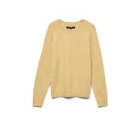 VERO MODA Damen Vmdoffy Ls O-Neck Blouse Ga Noos Strickpullover, Golden Spice/Detail:Melange, S