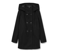 Langjacke VERO MODA "VMFORTUNESHILA JACKET GA NOOS", Damen, Gr. S, schwarz, Web, Obermaterial: 100% Polyester, unifarben, knielang, Jacken Langjacke (67772641-S)