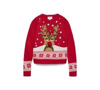 VERO MODA - VMFROSTYDEER LS O-NEK PULL. XMAS GIRL Chinese Red - Gr. - 146/152
