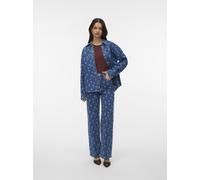VERO MODA - VMHAYDEN LS FLOWER DENIM SHIRT RA380 medium blue denim - Gr. - S