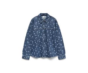 VERO MODA - VMHAYDEN LS FLOWER DENIM SHIRT RA380 Medium Blue Denim - Gr. - S