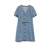 VERO MODA Vmjanet Ss V-Neck Short Denim Dress Noos