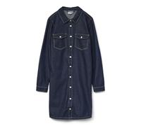 VERO MODA Vmjennie Ls Short Denim Dress Ga Noos