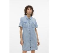 VERO MODA - VMJENNIE SS SHORT DENIM DRESS GA NOOS Light Blue Denim - Gr. - S