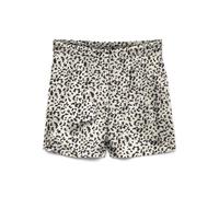 Shorts VERO MODA "VMJESMILO HW SHORTS WVN NOOS", Damen, Gr. S, N-Gr, silber lining aop:sus leo obsidian, Web, Obermaterial: 55% Viskose, 45% Leinen, bedruckt, regular fit kurz, Hosen Shorts, Viskosemi