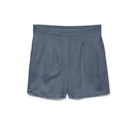 Vero Moda Regular Fit Shorts aus Viskose-Leinen-Mix Modell 'JESMILO' in Rauchblau, Größe XS