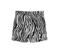 Shorts VERO MODA "VMJESMILO HW SHORTS WVN NOOS", Damen, Gr. XS, N-Gr, silber lining aop:sina zebra schwarz, Web, Obermaterial: 55% Viskose, 45% Leinen, bedruckt, regular fit kurz, Hosen Shorts, Viskos