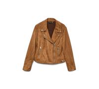 Lederimitatjacke VERO MODA "VMJOSE SHORT FAUX SUEDE JACKET NOOS" Gr. S (36), braun (cognac) Damen Jacken Kunstlederjacken (23657764-S) cognac