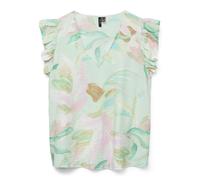 VERO MODA - VMJOSIE SL V-NECK TOP WVN GA birds egg green - Gr. - S