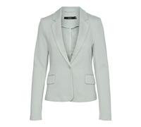 Jerseyblazer VERO MODA "VMJULIA LS BLAZER JRS NOOS", Damen, Gr. 34 (XS), grau (gray mist), Jersey, Obermaterial: 66% Polyester, 34% Baumwolle, unifarben, regular fit normal, tiefer V-Ausschnitt, Blaze