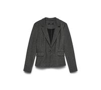 Longblazer VERO MODA "VMJULIA LS GLITTER BLAZER JRS NOOS", Damen, Gr. 42, grün (schwarz detail:silber lurex), Web, Obermaterial: 59% Polyester, 26% Baumwolle, 15% metallisierte Fasern, unifarben, regu