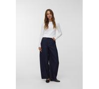 Vero Moda Barrel Jeans aus Baumwoll-Mix Modell 'KAITLIN' in Dunkelblau, Größe 27/32